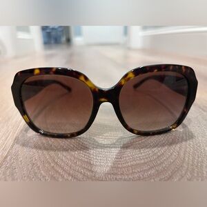 Tory Burch Tortoise Brown Oversized Sunglasses